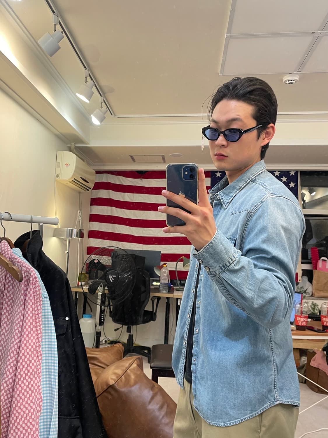 [Levi’s] 웨스턴 데님셔츠 (연청) 상품이미지1