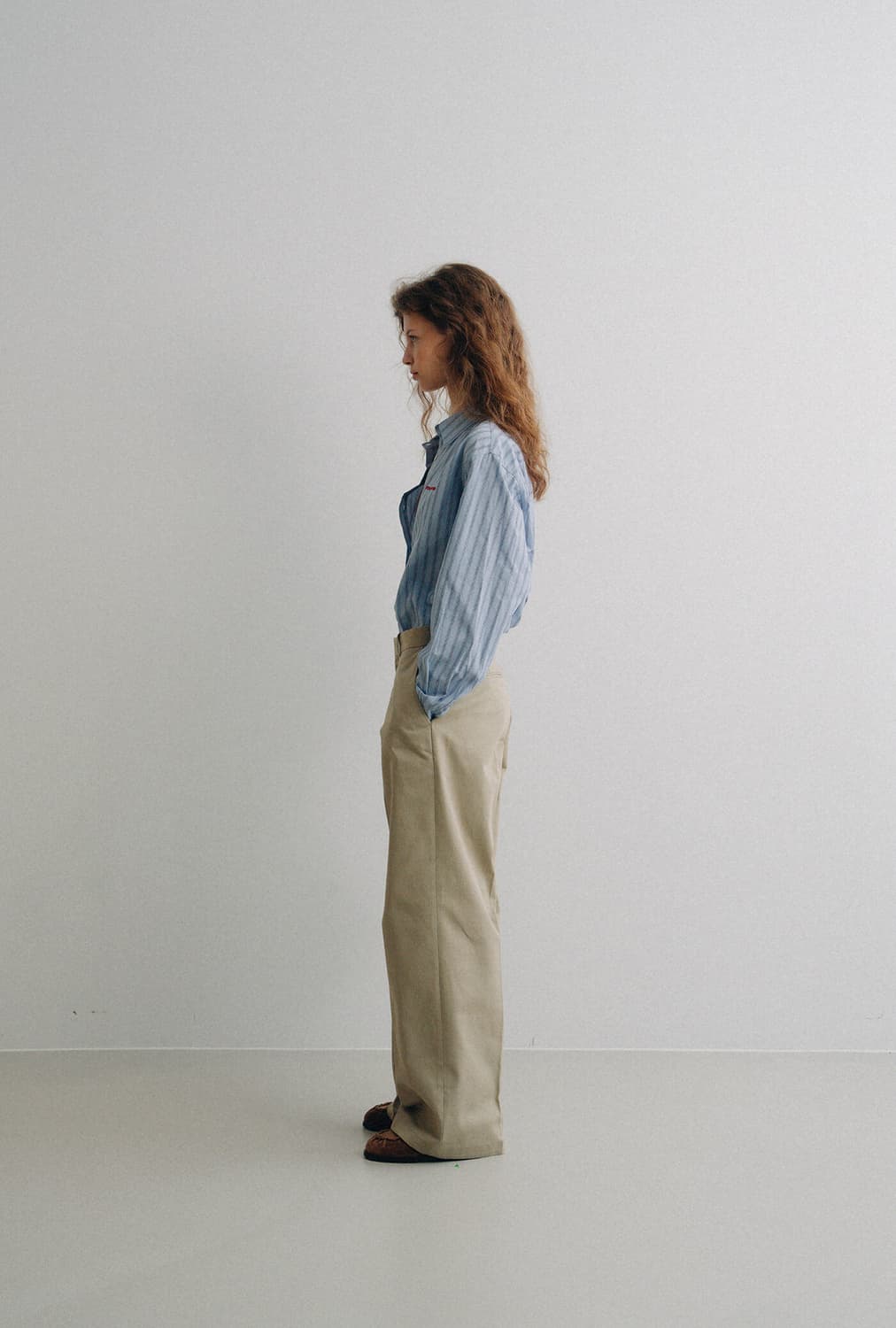 Smoothmood(스무드무드) 핀턱 와이드 코튼 팬츠 2 상품이미지1