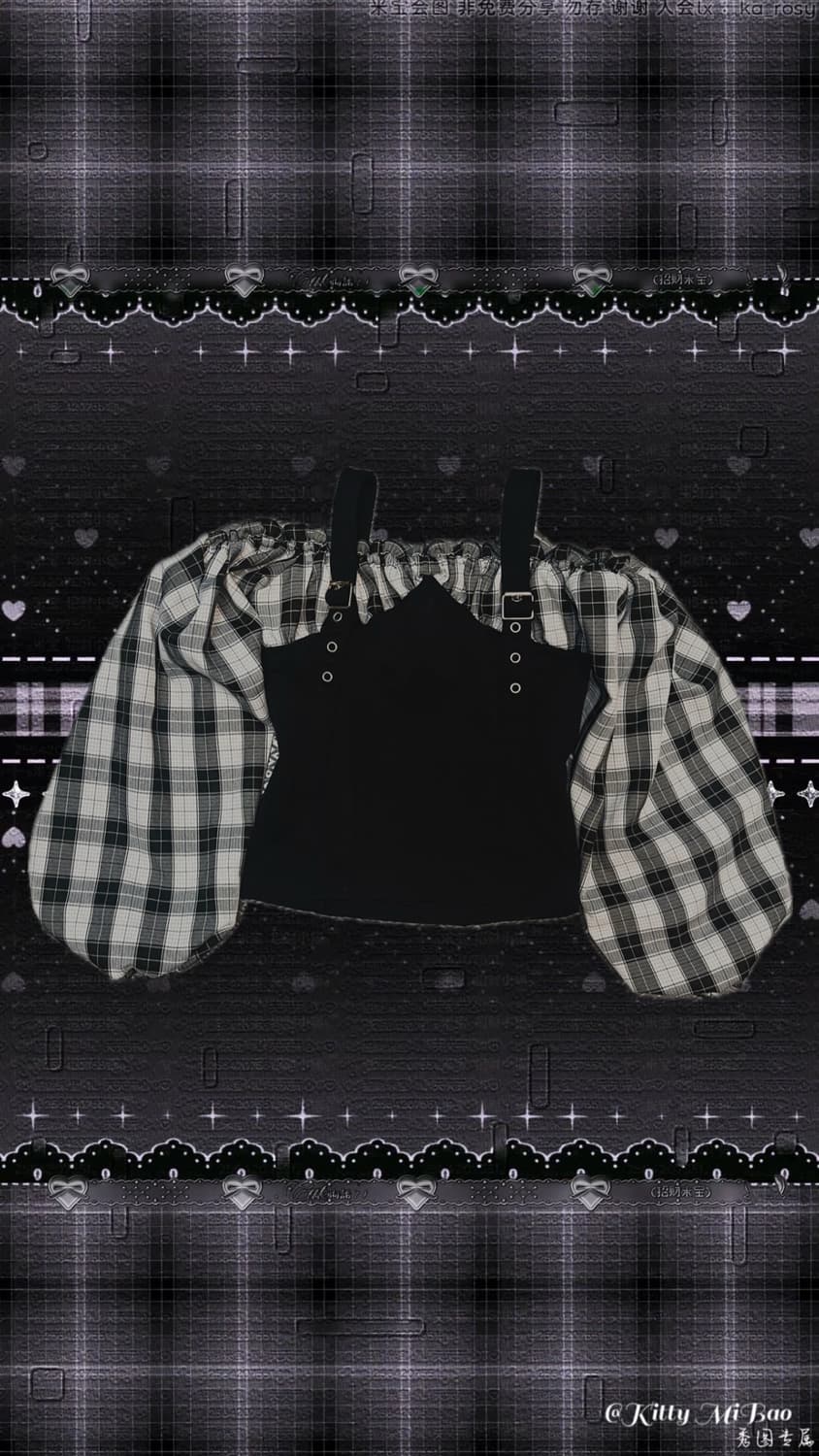 대대장!🖤쿠로미 고스로리 오네 히메갸루 오프숄더 상품이미지1