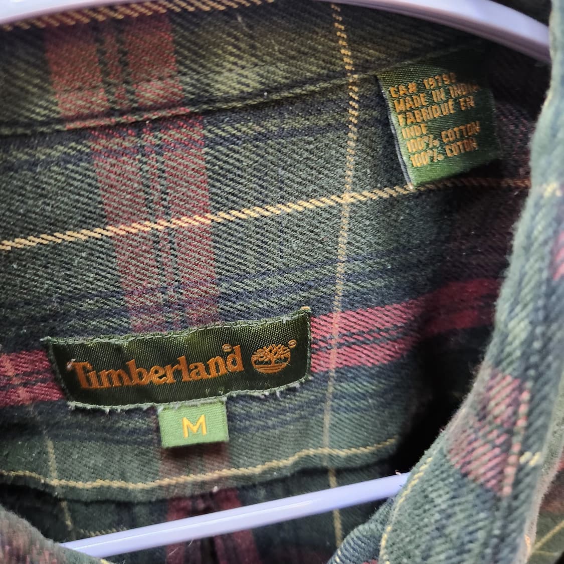 팀버랜드 타탄체크 플란넬 오버핏 워크셔츠 M(XL) 상품이미지6