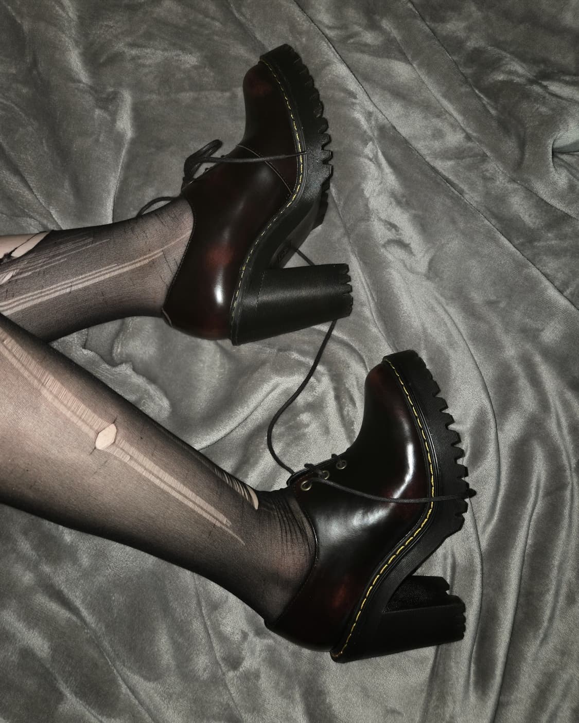 닥터마틴 SALOME 힐부츠 체리레드 상품이미지3