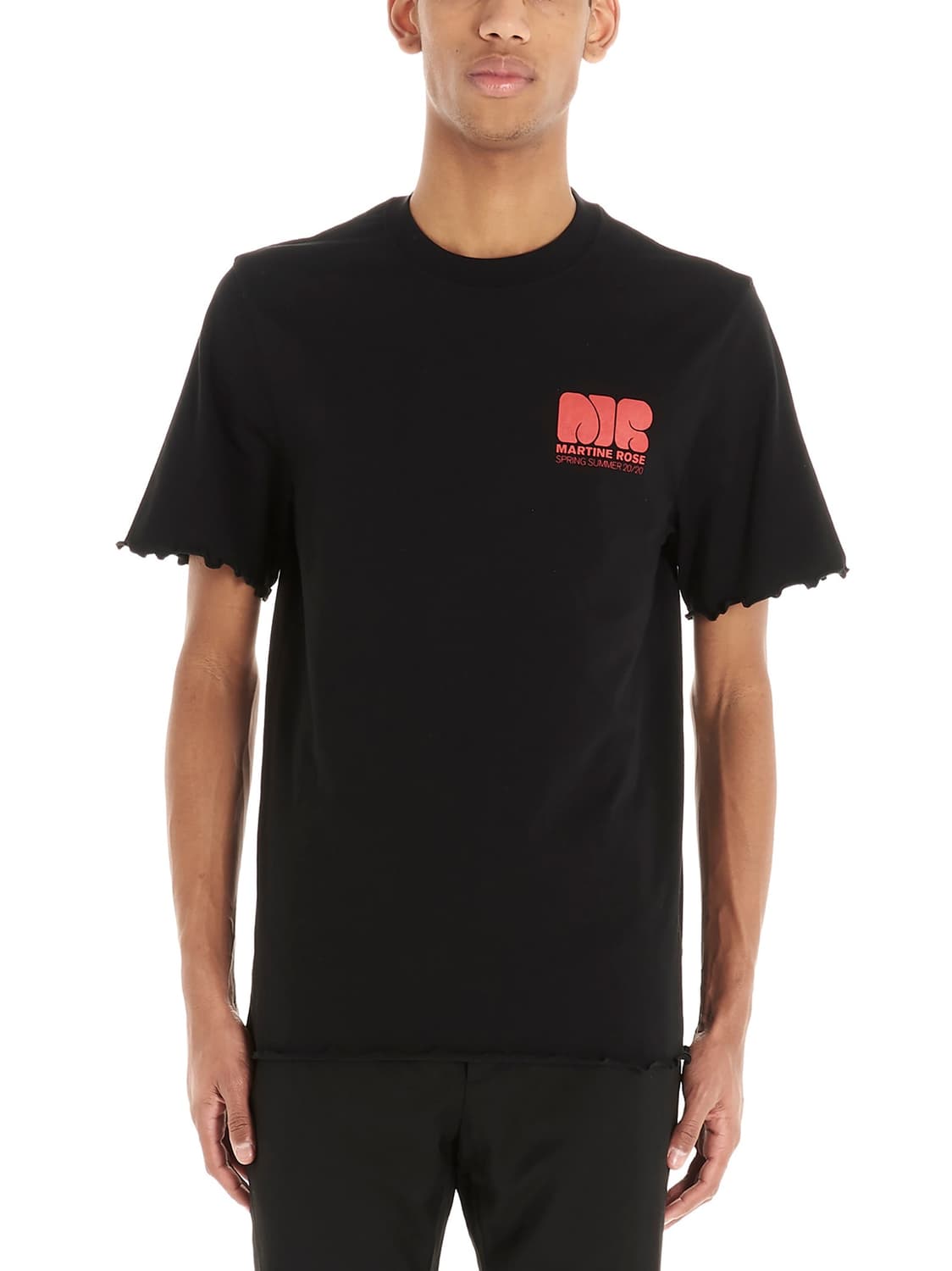 Martinrose Lettuce Hem Logo T-shirt In N 상품이미지2