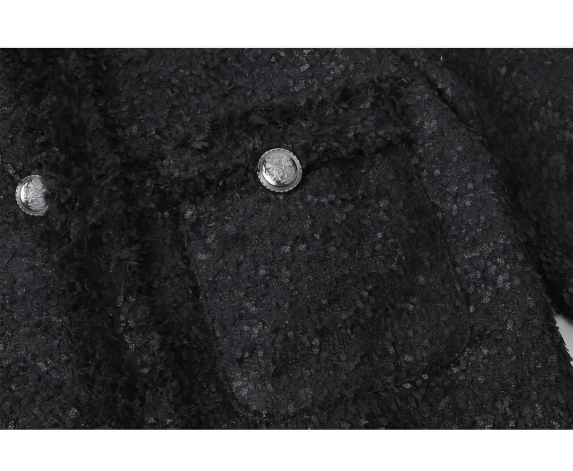 카키포인트 트위드 롱 블랙 상품이미지6