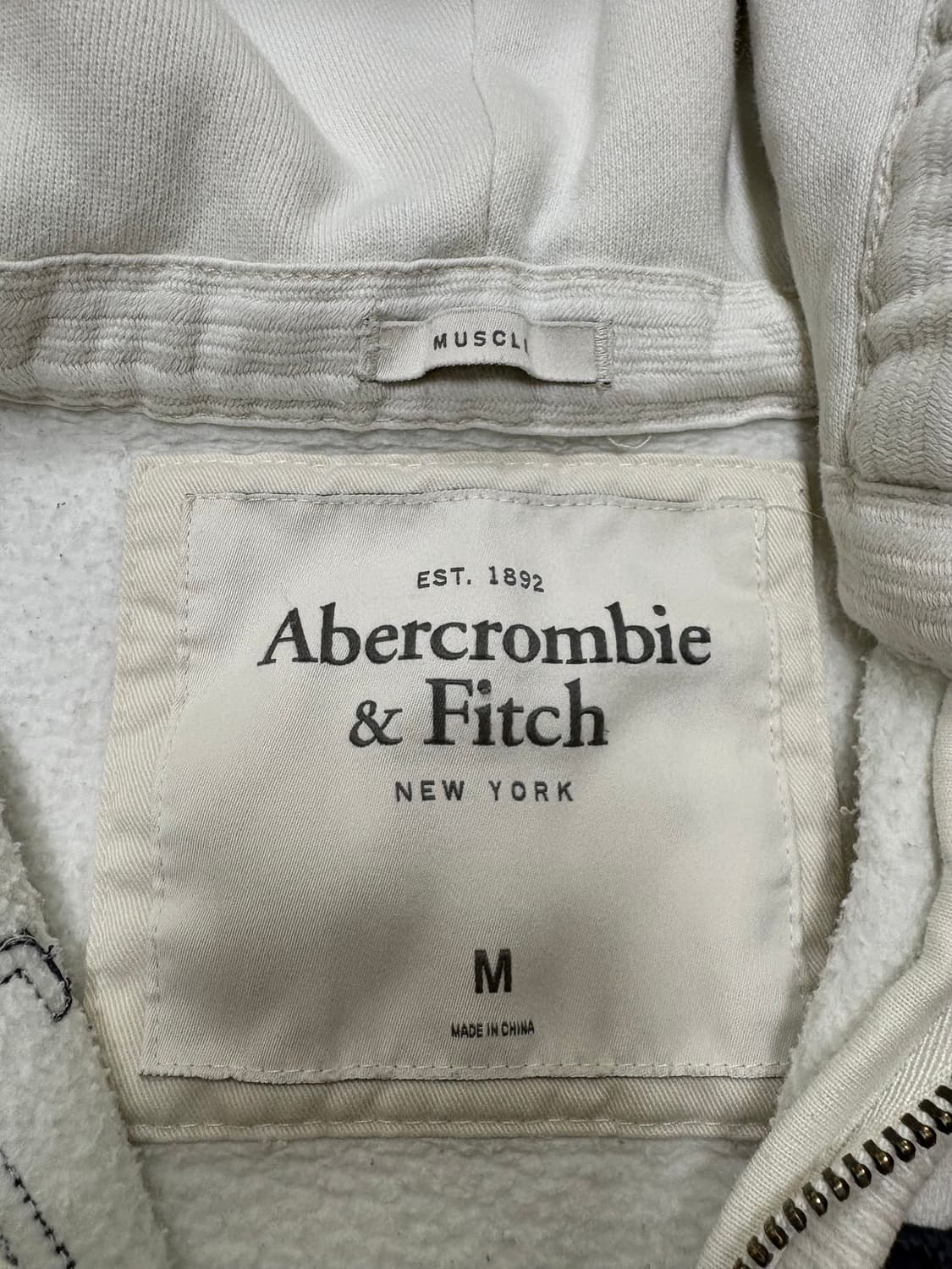 아베크롬비 후드집업 화이트 m 상품이미지2