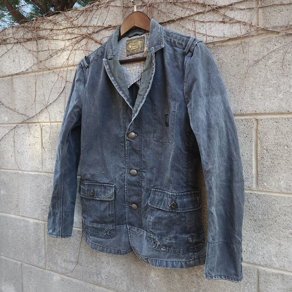 [S] DIESEL VINTAGE 왁스 데님 블레이저 남녀 자켓 상품이미지2