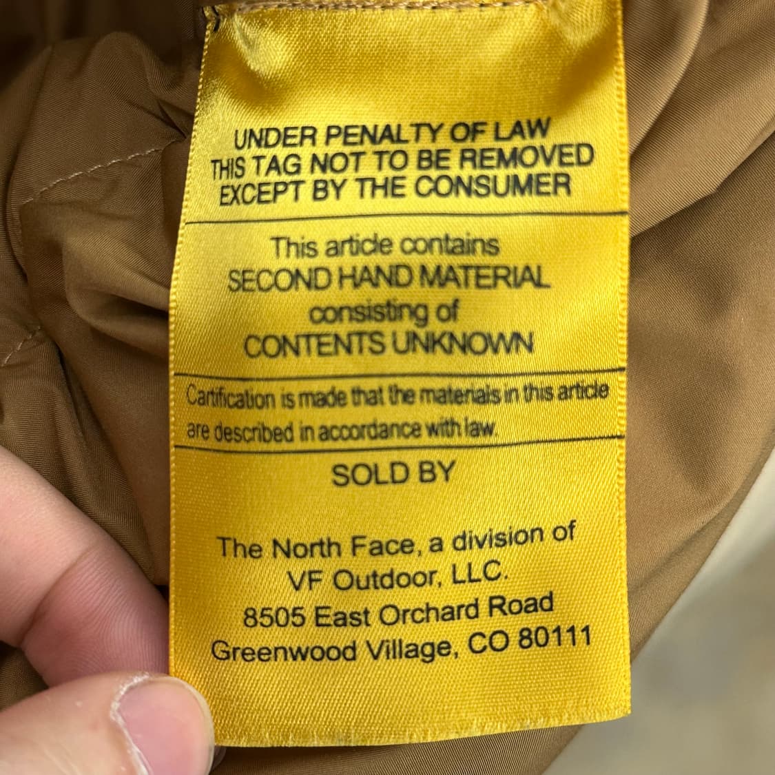 S 노스페이스 1996 눕시 600 브라운 다운 패딩 상품이미지5