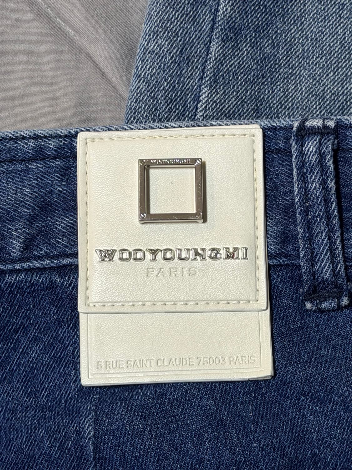 [46] 우영미 파이핑 디테일 워싱 와이드 데님 팬츠 상품이미지4