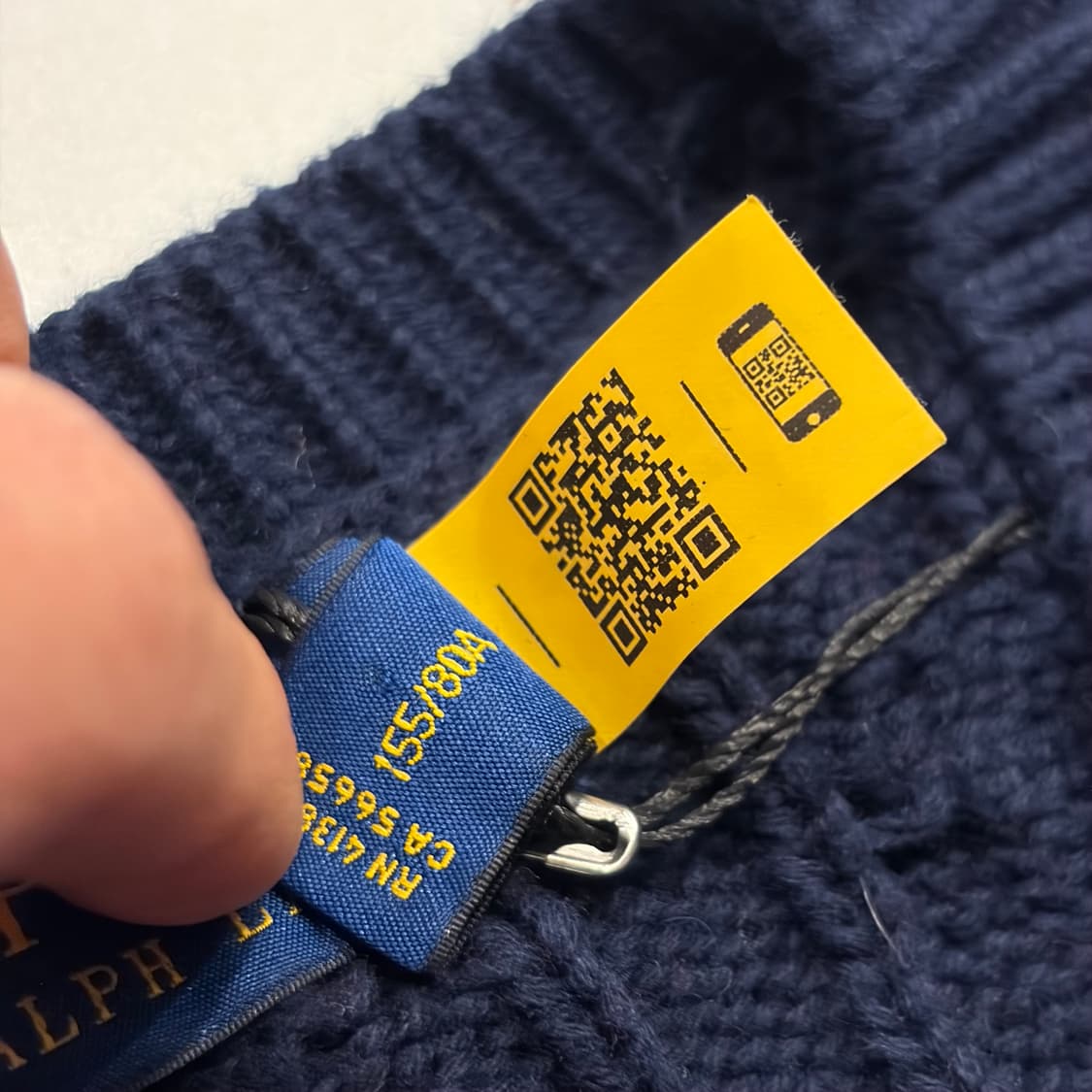 [XS] 폴로 랄프로렌 신형 큐알 네이비 니트 가디건 B734 상품이미지5