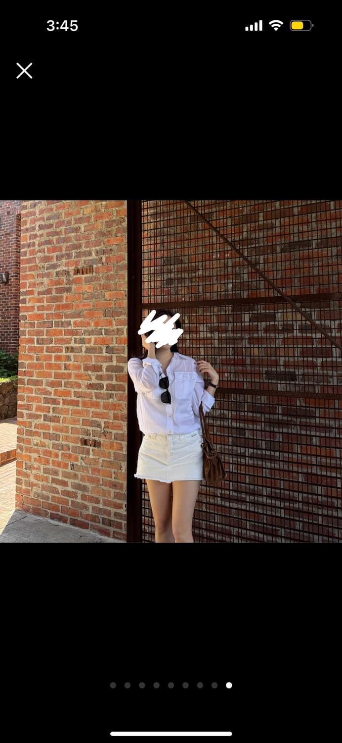 🖤 크랭크(CRANK) 화이트 데님스커트 / 치마바지 상품이미지9