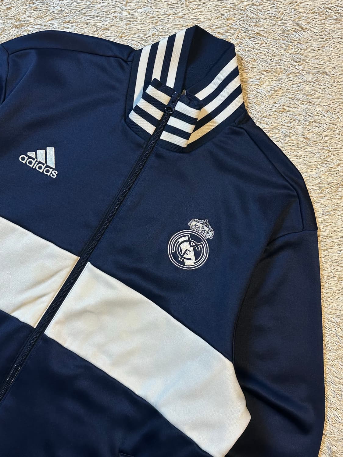 대장급) 아디다스 레알 마드리드 배색 트랙탑 져지 네이비 화이트 상품이미지2