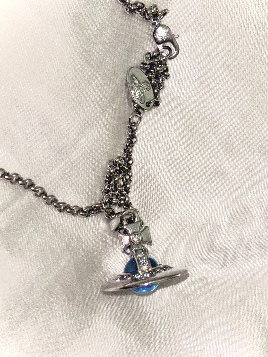 비비안웨스트우드 orb 목걸이 블루 상품이미지2