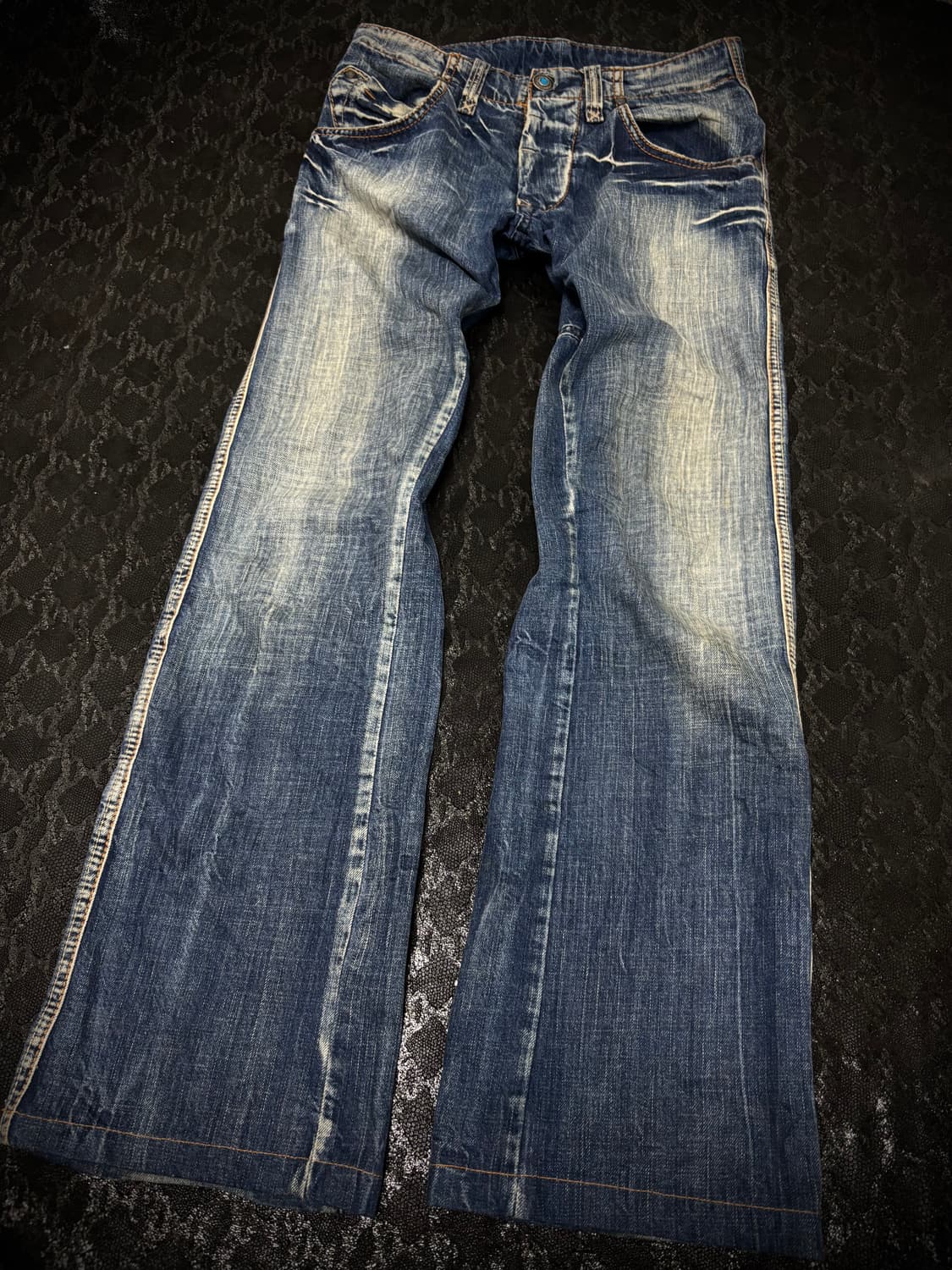“Vintage” Y2K Crack Washing Botts cut Pa 상품이미지4