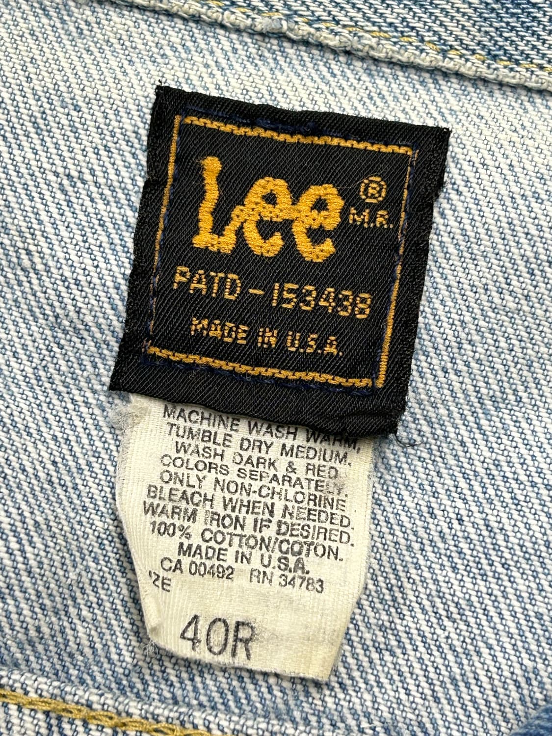 80s  Lee 101-J 라이더 데님 자켓 상품이미지9