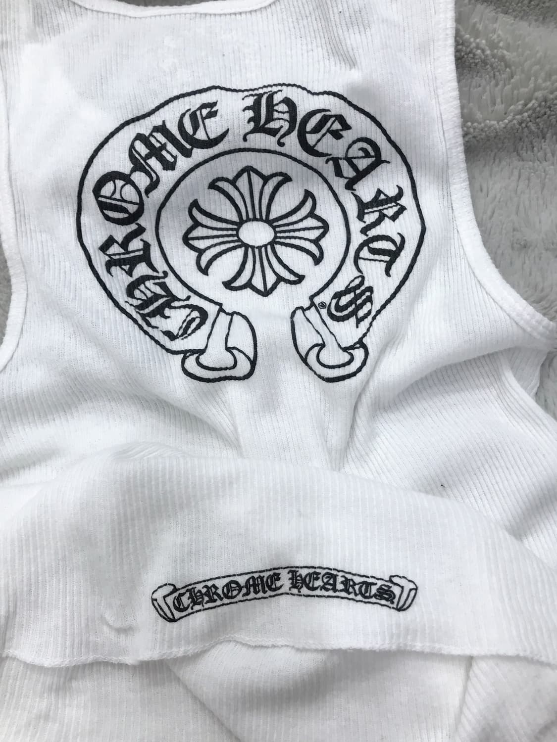 < Chrome Hearts Horseshoe Tank Top White 상품이미지8