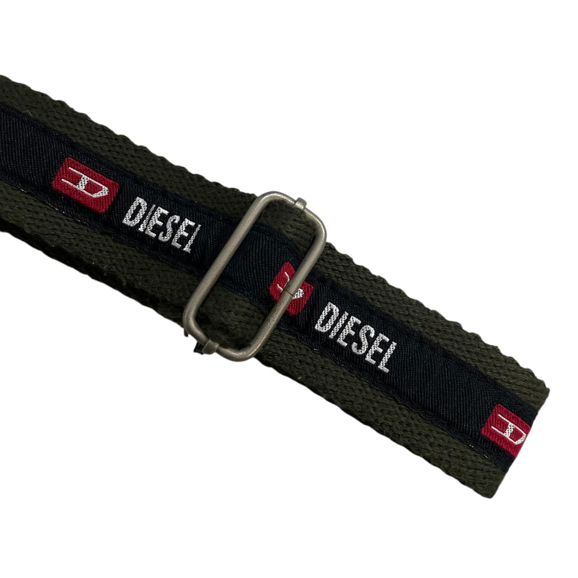 디젤 Diesel 스트랩 버클 벨트 블랙 카키 상품이미지3