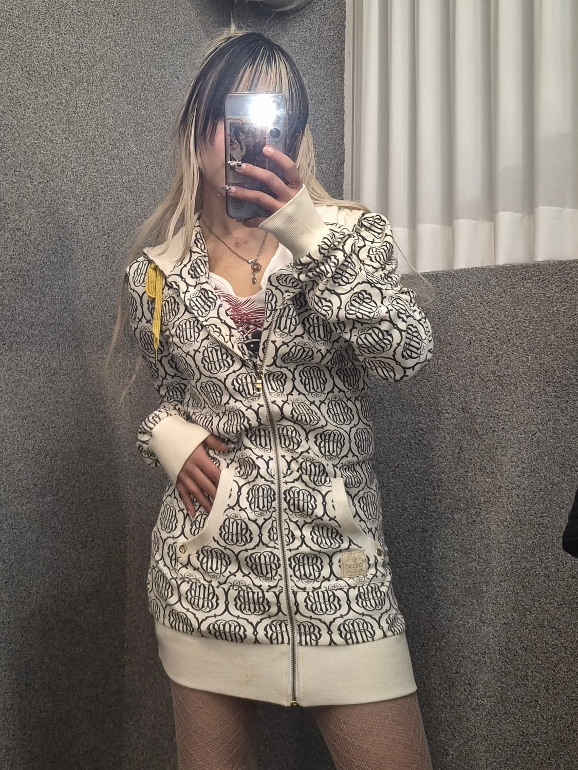 BEAN POLE LOGO PATTERN HOODIE ZIPUP  상품이미지1