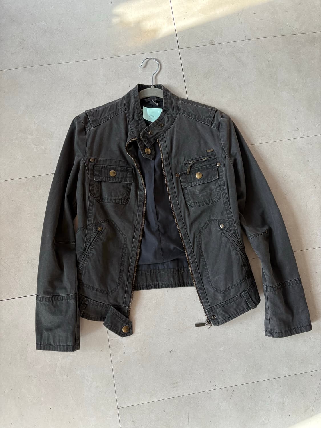 빈티지 그레이 넥버튼 자켓 상품이미지6