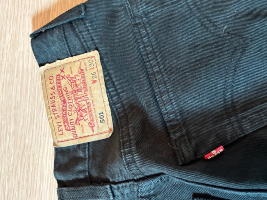 리바이스 501 블랙 W26 L30 청바지 상품이미지3