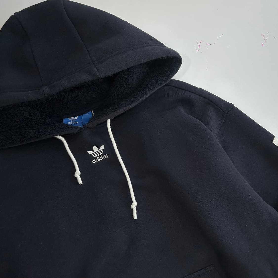 Adidas 아디다스 파이어로고 백 포인트 네이비 후드티 상품이미지4