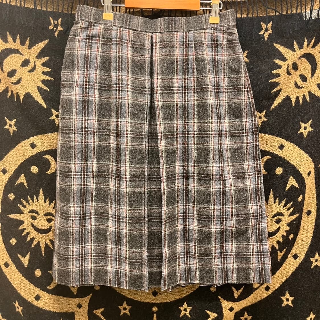 빈티지 모리 하이틴 핀턱 플리츠 체크 미디스커트 K0028 상품이미지4