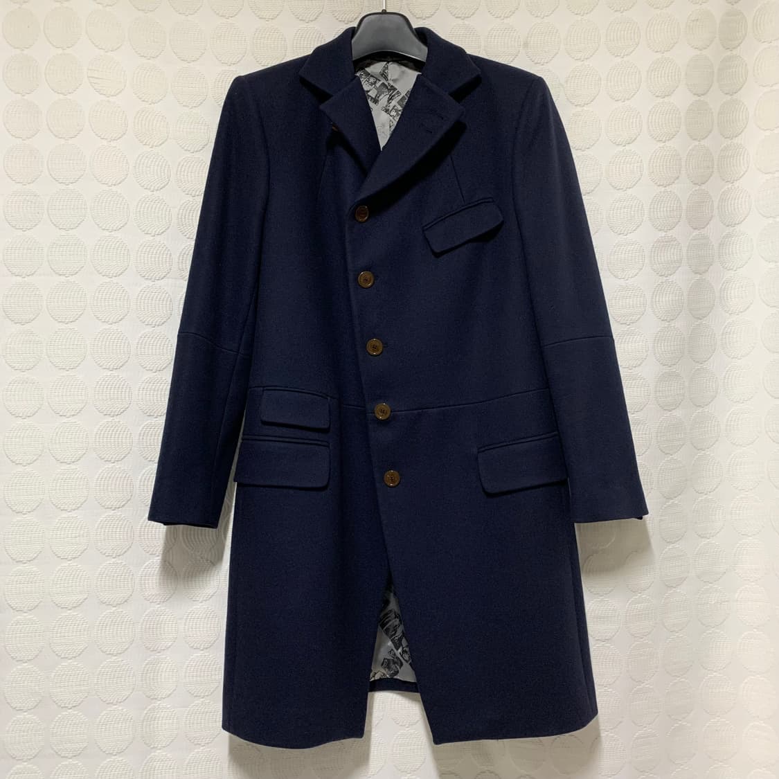비비안 웨스트우드 맨 네이비 울 코트 상품이미지5