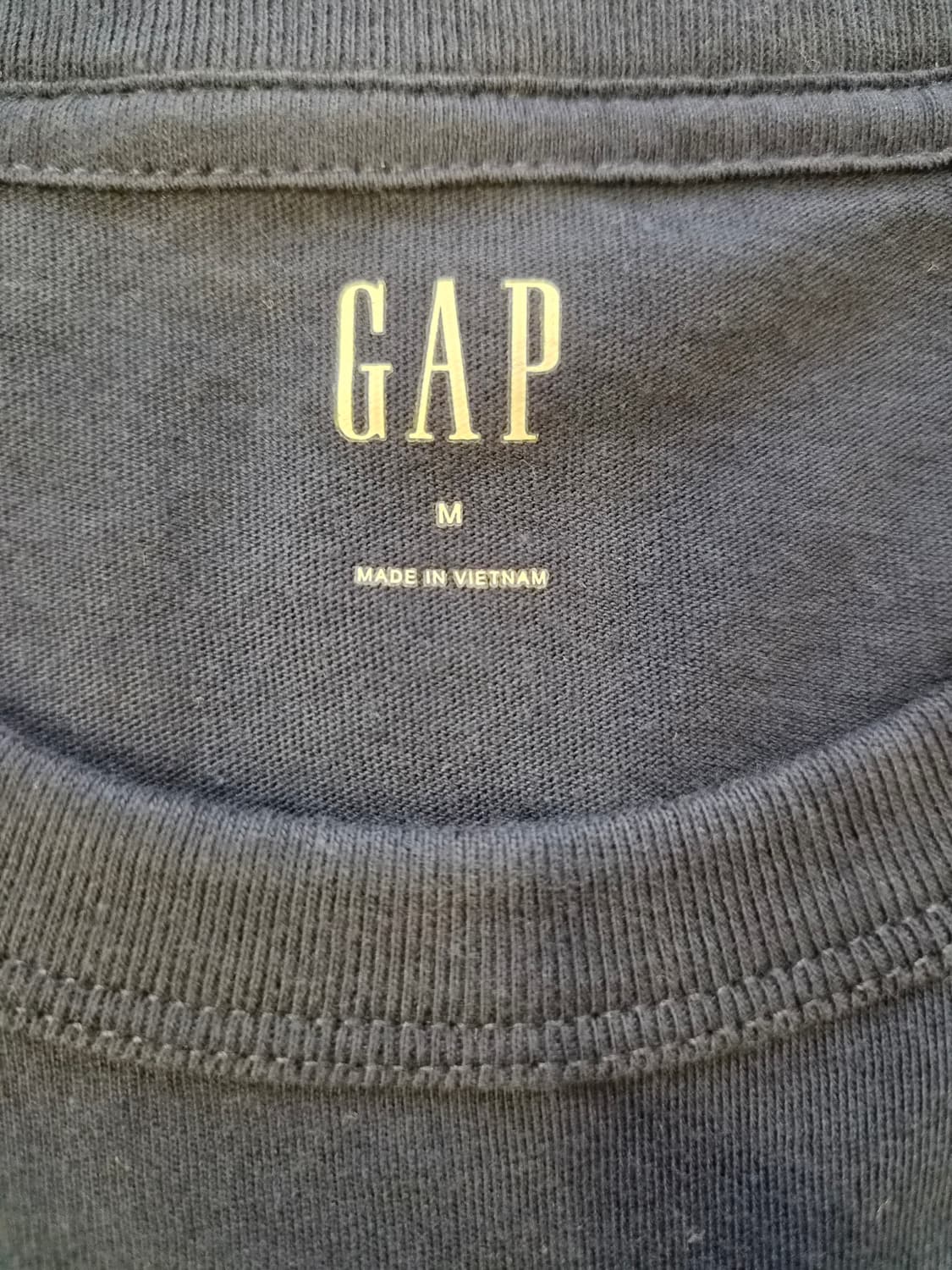 갭(GAP) 센터로고 반팔 티셔츠 네이비 상품이미지3