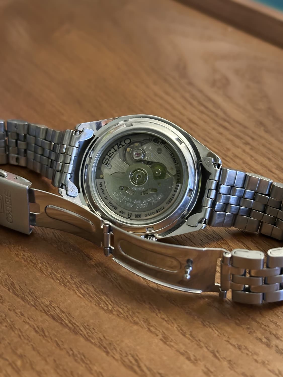 [중고] 빈티지 세이코 5 오토매틱 21석 골드 썬버스트 다이얼 상품이미지4