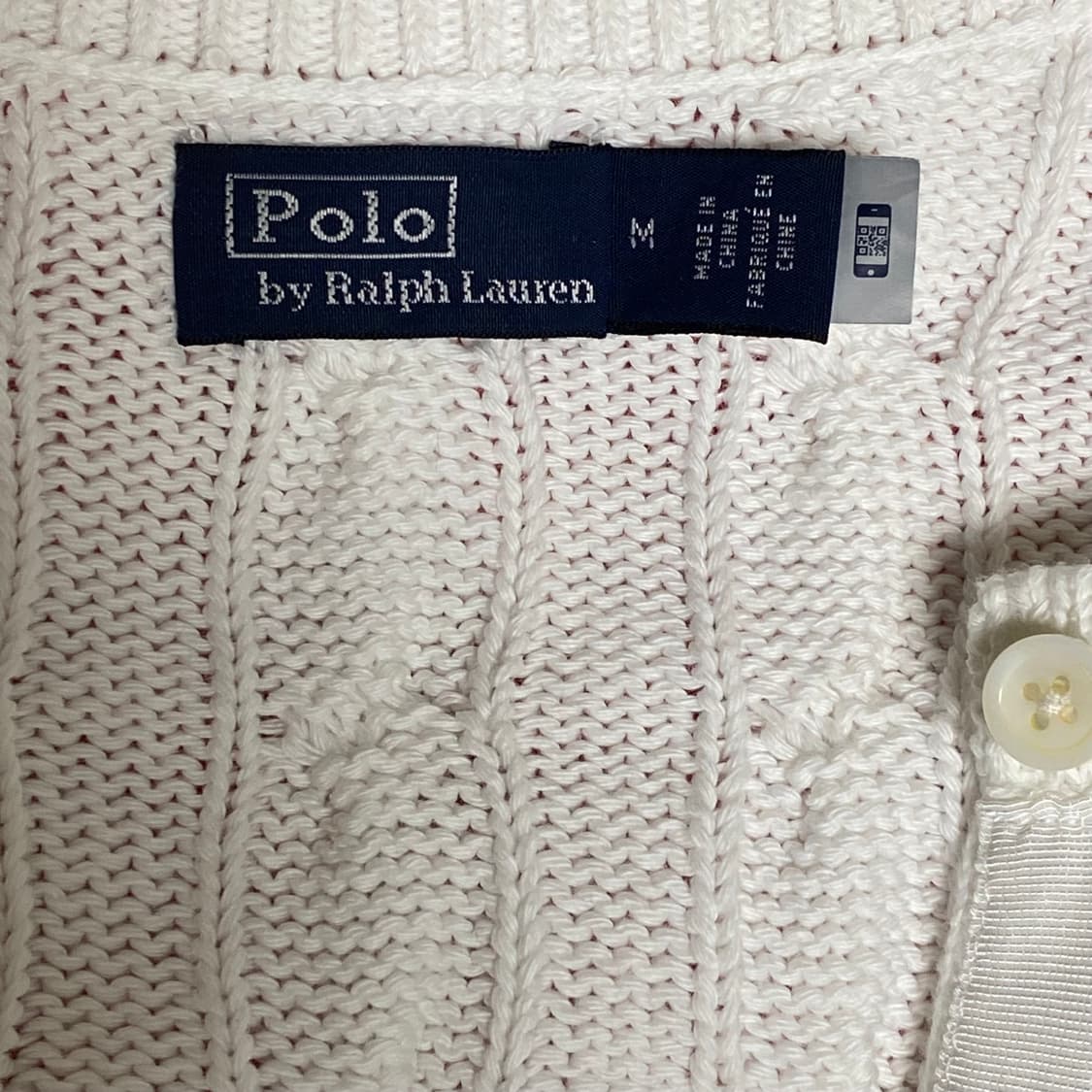폴로 랄프로렌 케이블 니트 숏 가디건 M 상품이미지4