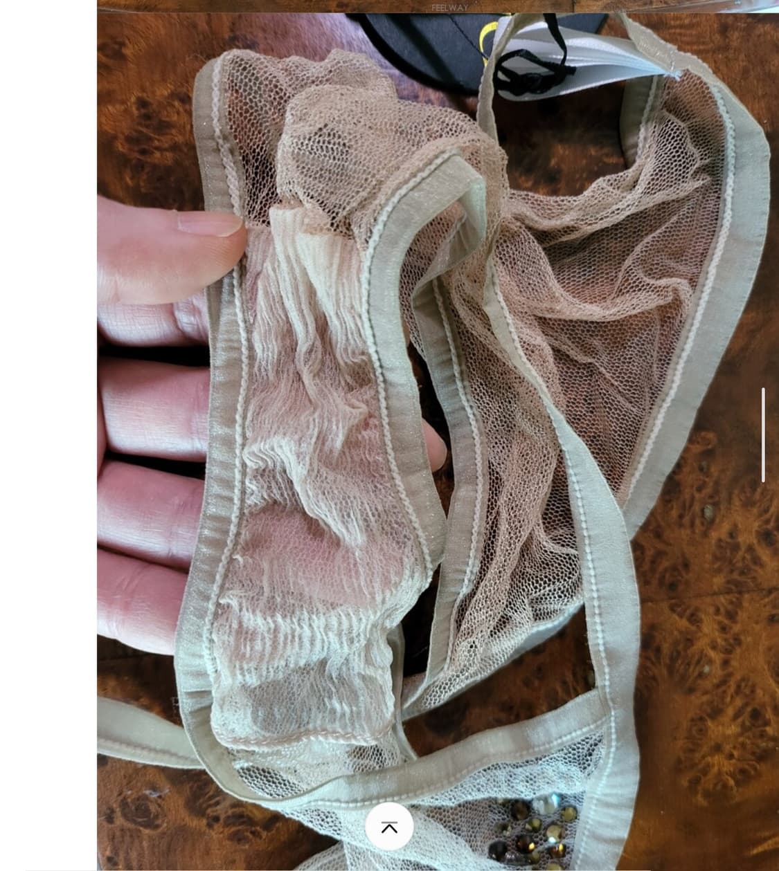 새상 영국 명품 DAMARIS 브라 팬티 망사 실크 스와로브스키 크리스탈 상품이미지6