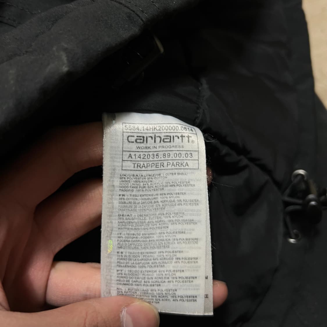 칼하트 트래퍼 와펜 퍼후드 야상 롱패딩 파카 [블랙] S/90 상품이미지6