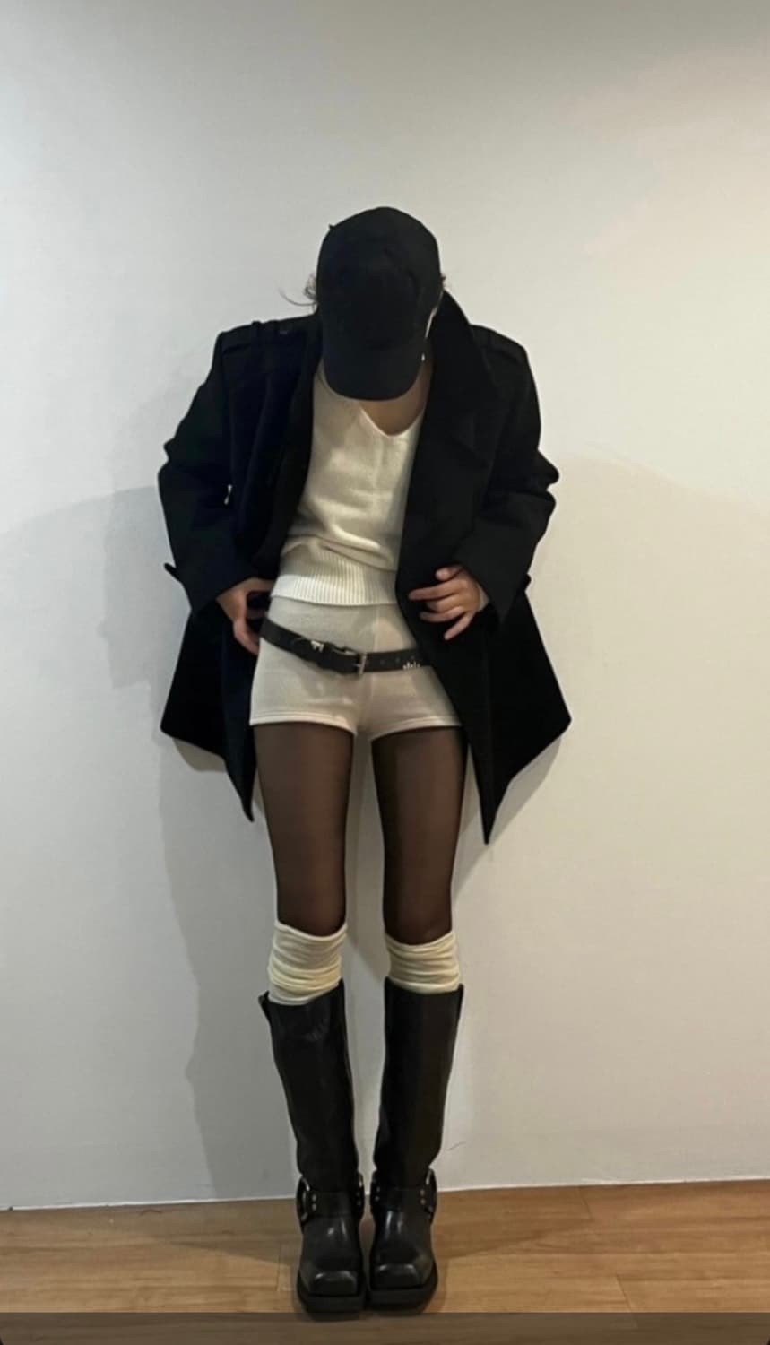 보헤미안서울 보헴서 하이넥 하프 코트 상품이미지2