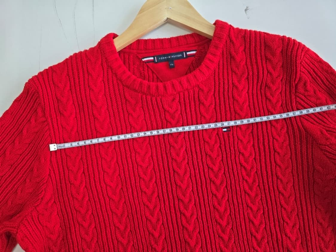 타미힐피거 케이블 스웨터 레드 (키즈 176) 상품이미지7
