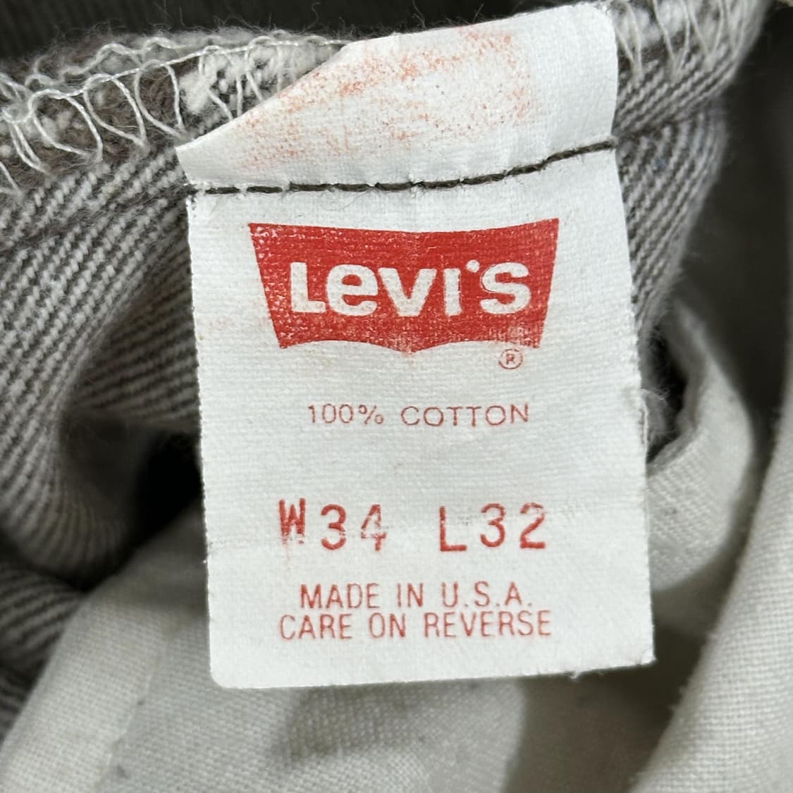 34 90s 리바이스 501 USA 패치워크 데님팬츠 브라운 상품이미지8