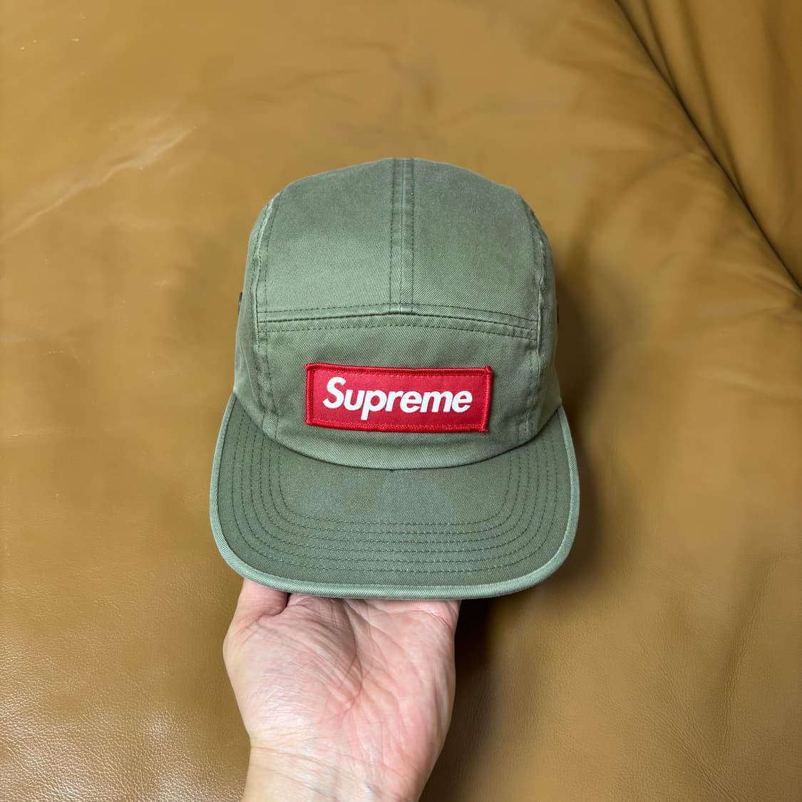 Supreme 슈프림 밀리터리 워시드 카키 캠프캡 모자 (Khaki) 상품이미지2