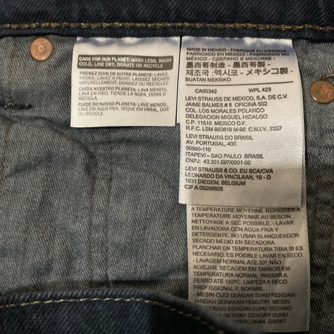 32인치 리바이스 512 진청 워싱 스판 데님 청바지 상품이미지5