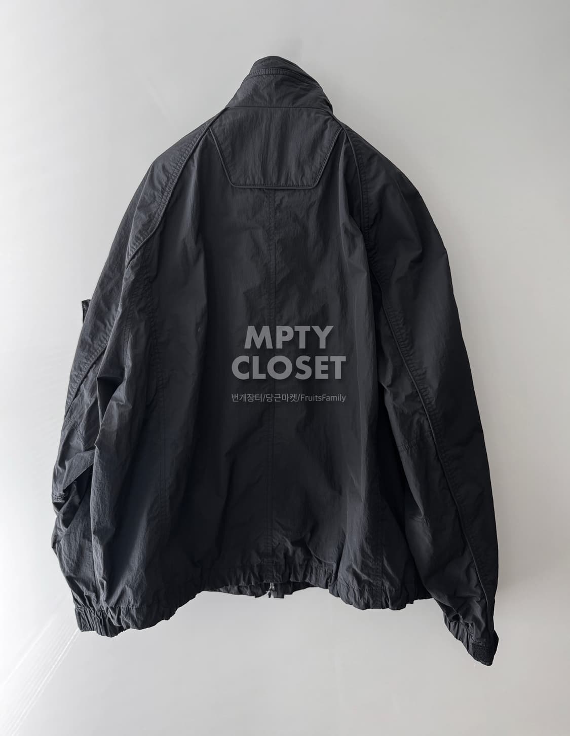 [50] 준지 이중 하이넥 아웃포켓 나일론 99 점퍼 쉘파카 블랙 상품이미지2