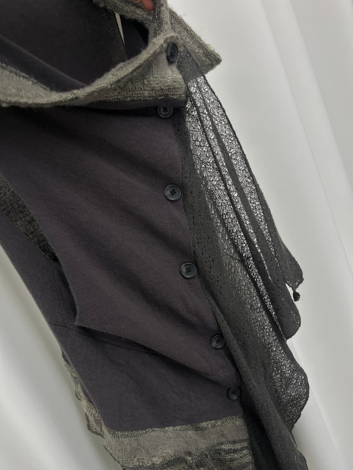 WUQUYU draped knit vest top 상품이미지7