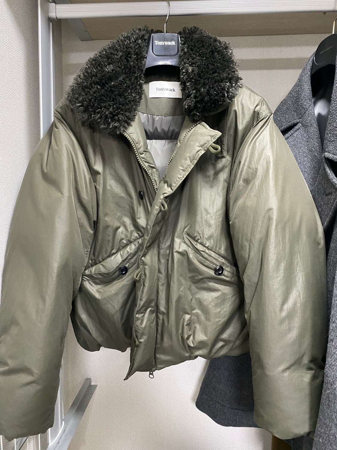 토니웩 25 fw 셔링 퍼프 블루종 m 상품이미지2