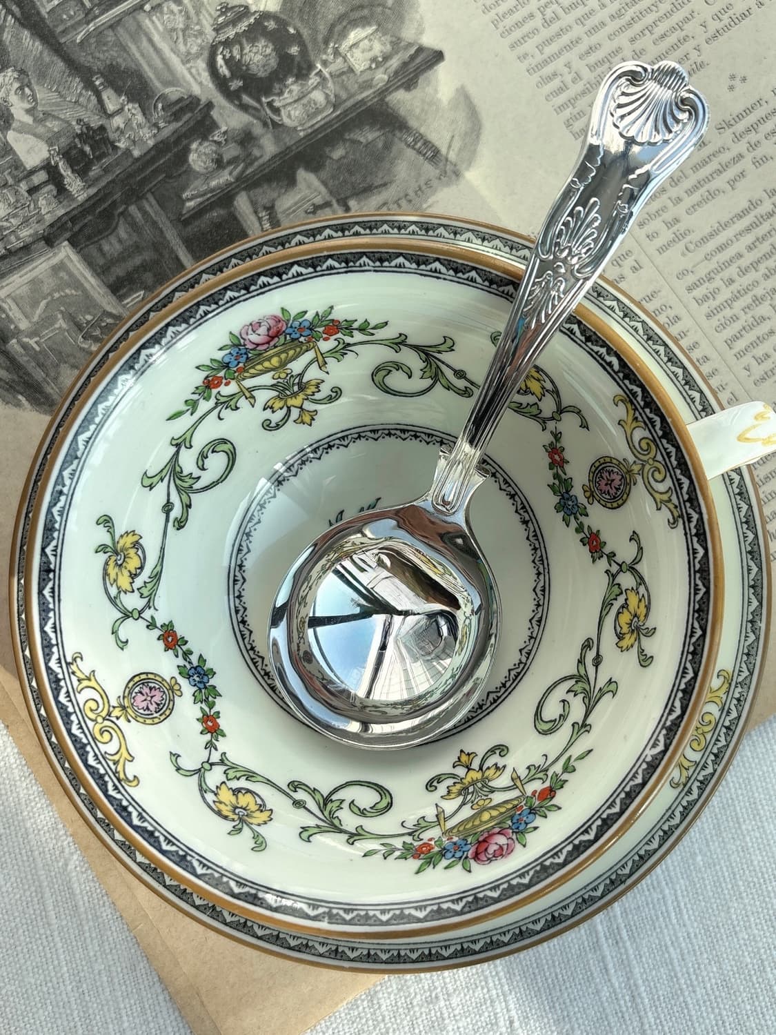 영국 셰필드 Kings pattern 실버플레이트 미니 소스 레이들 상품이미지1