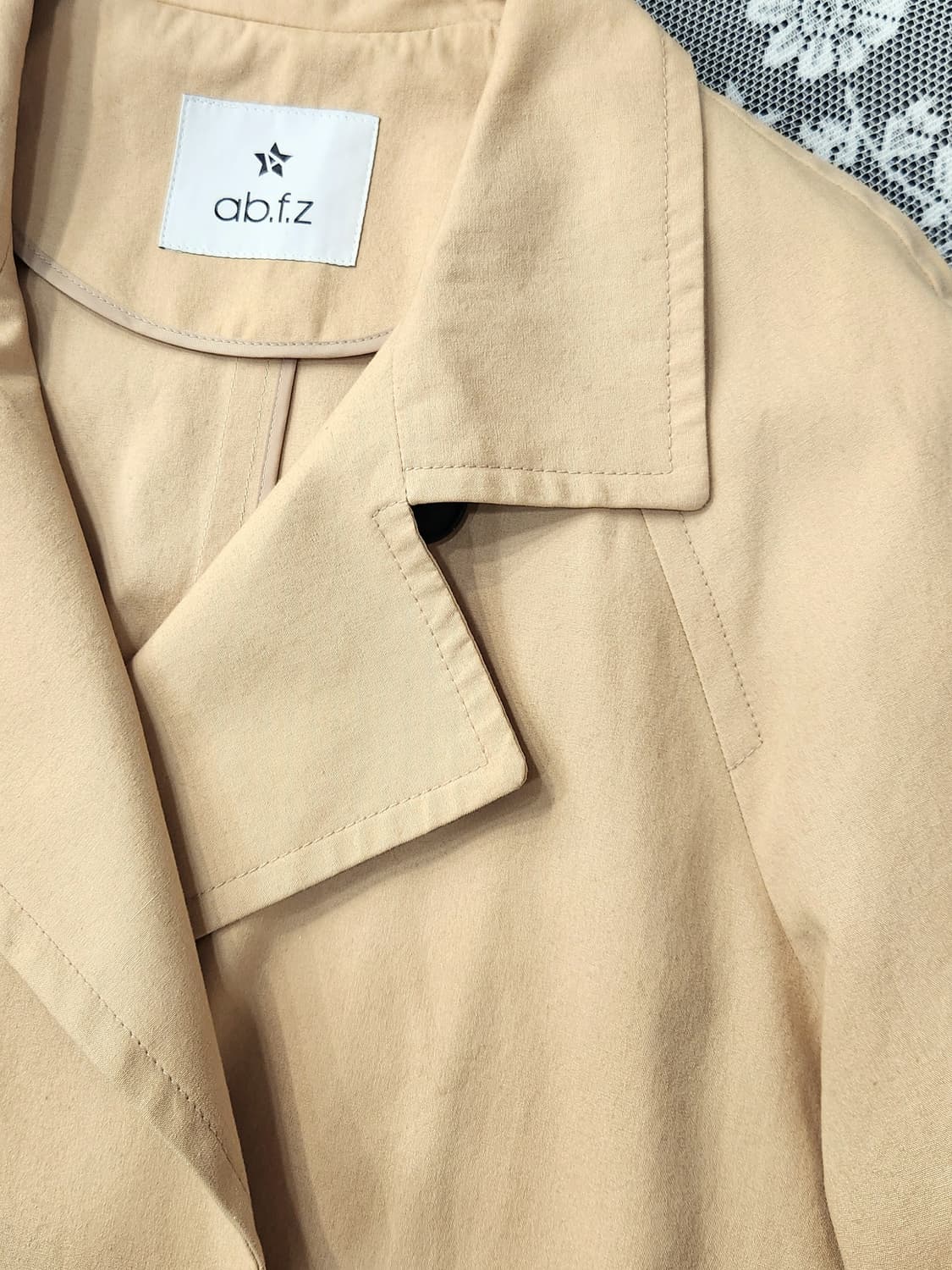 (새상품)ab.f.z 루즈핏 더블 트렌치코트M 상품이미지6