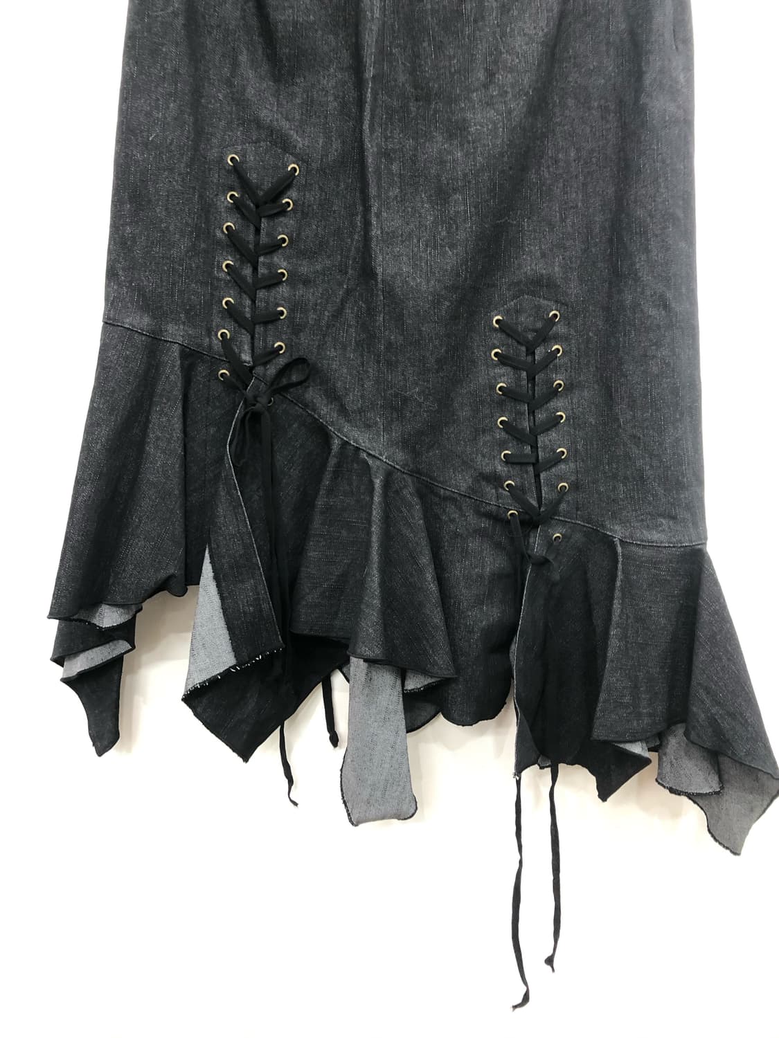 fairy corset detail denim long skirt 상품이미지4