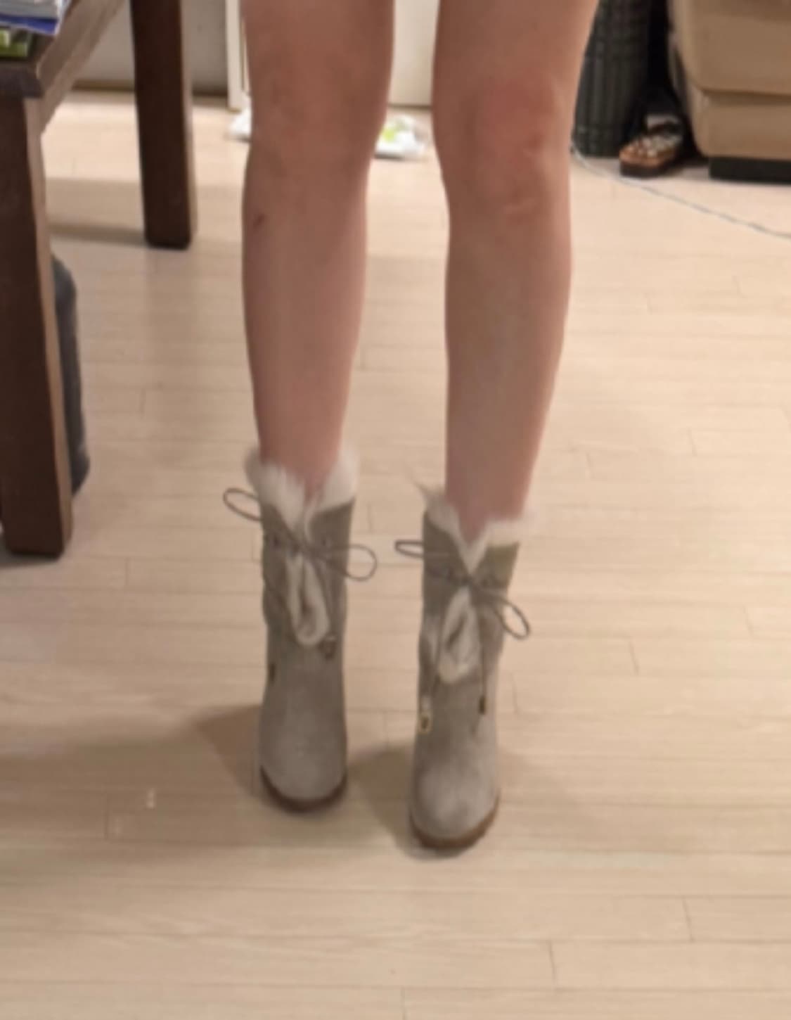 230 235 새상품 정품 로저비비에 천연 양털 리본 앵클부츠 구두 상품이미지5