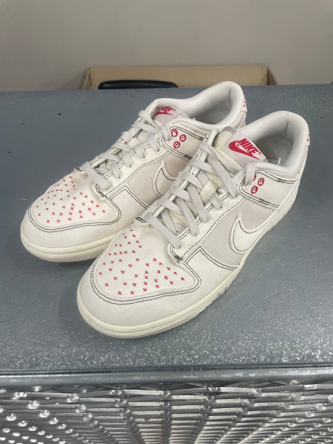 나이키 덩크 로우 베이지 레드 260 상품이미지2