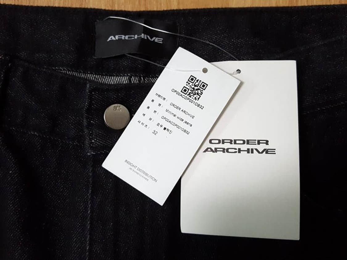 [새상품] 오더아카이브 미니멀 블랙진 32 상품이미지4