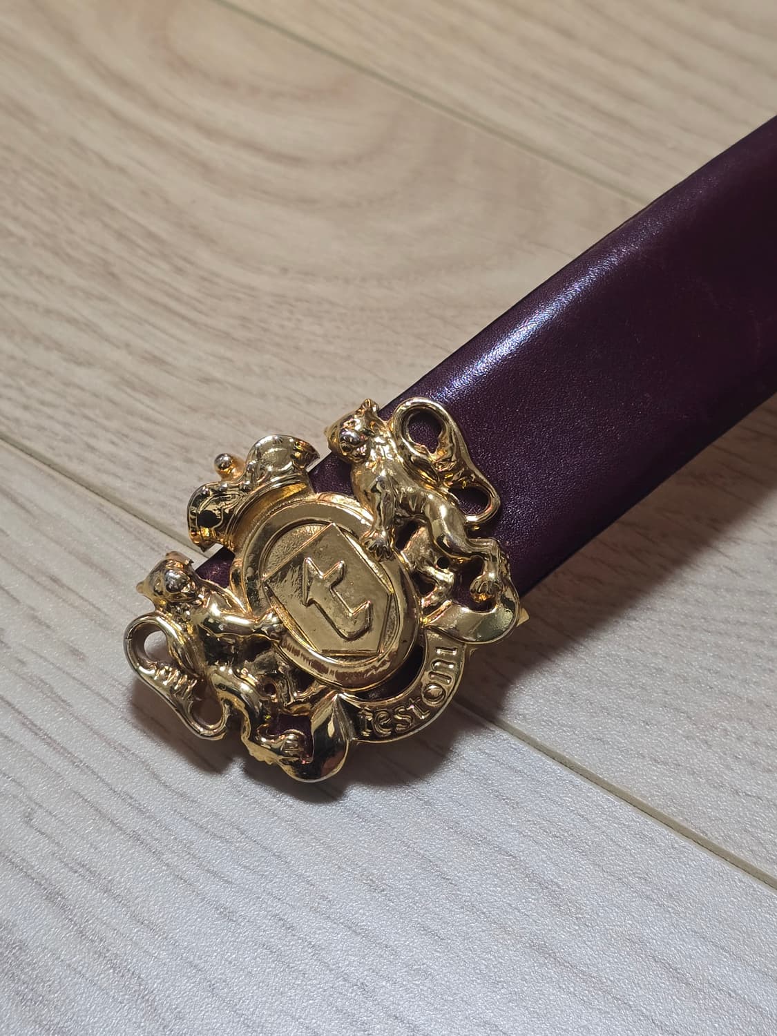 A.testoni 아테스토니 금장 레더 벨트  상품이미지2