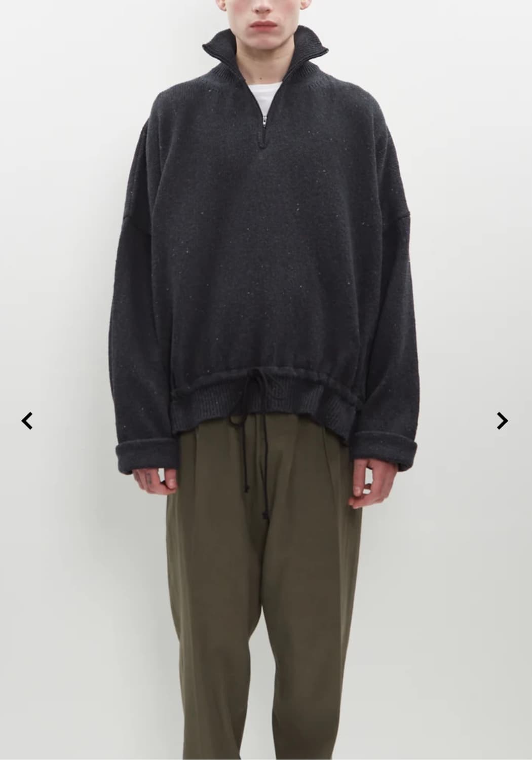 MAGLIANO 하프집업 백레터링 울 니트 상품이미지3