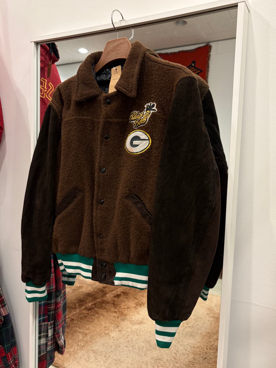 Vtg 빈티지 스웨이드 바시티 자켓 상품이미지1