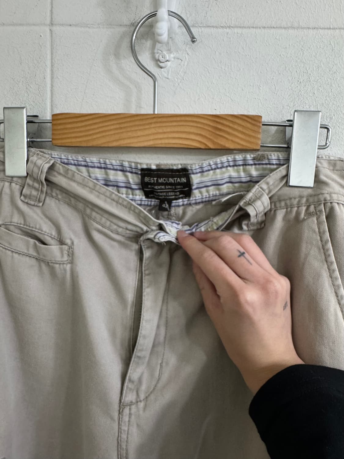 샌드 베이지 와이드 조거 카고 팬츠 상품이미지10