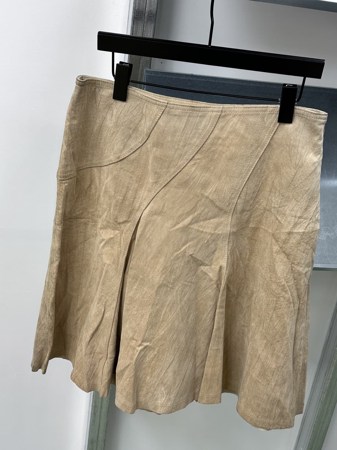 pig leather beige midi skirt 상품이미지4