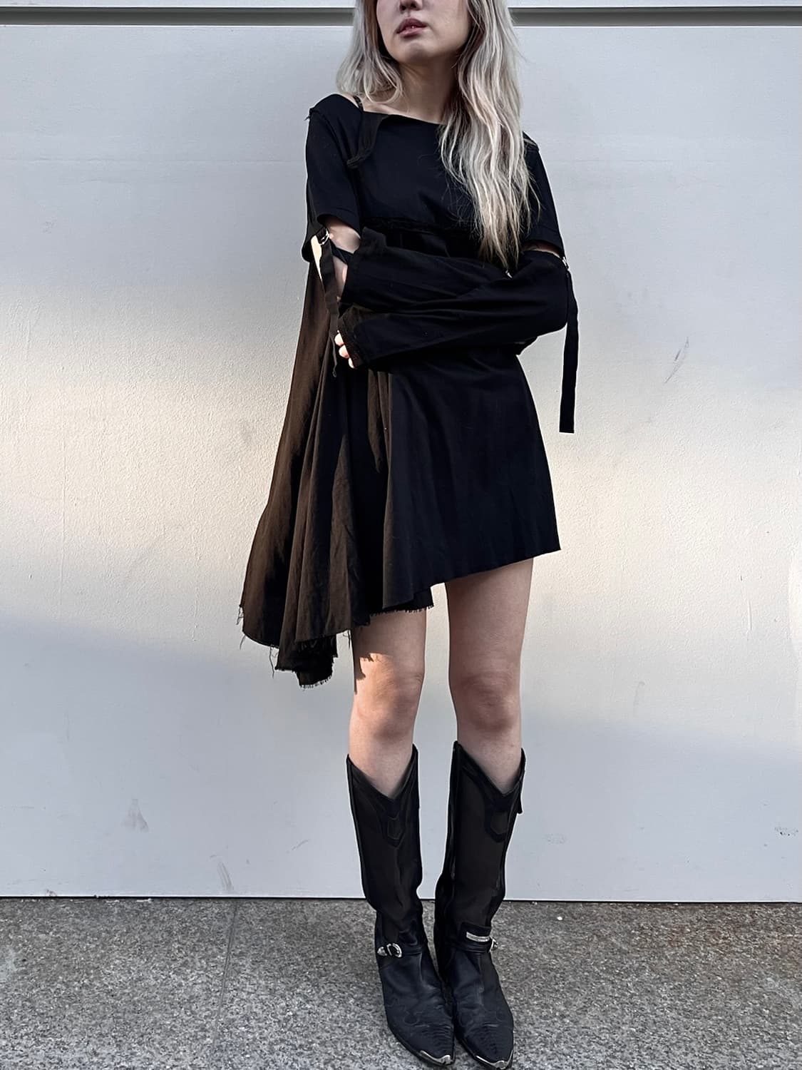 언더커버 수언더커버 언밸런스 디테일 코튼 롱 슬리브 상품이미지2